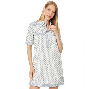 Faherty Rae Dress White Lotus Floral Print Size Small